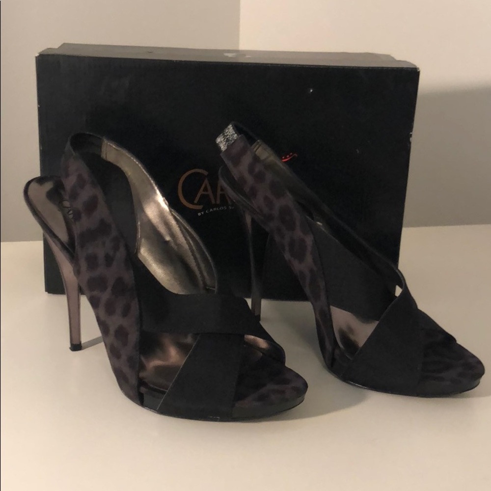 Carlos Santana Legacy 2-Gray Leopard Size 10 Heels